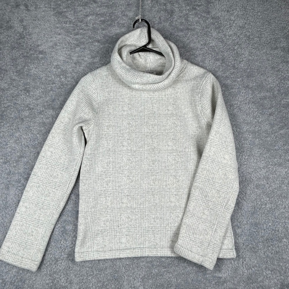 J. Crew Women's Size Small Gray Plaid Cowl Neck Long Sleeve Sweater Top